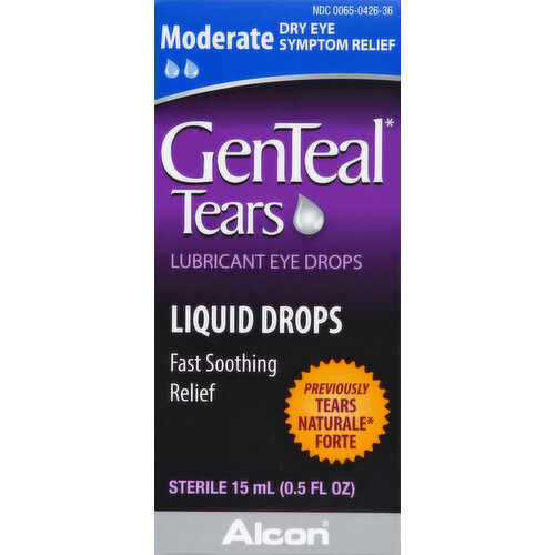 GenTeal Eye Drops, Lubricant, Moderate, Liquid Drops