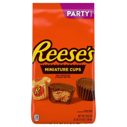 Reese's Miniature Cups, Milk Chocolate & Peanut Butter, Party Pack