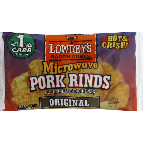 Lowreys Pork Rinds, Chicharrones, Original