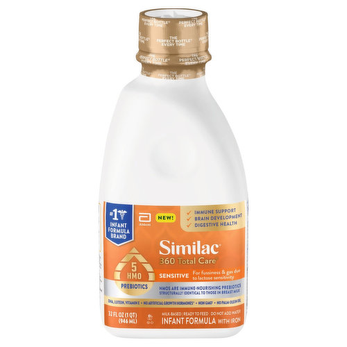 Similac Infant Formula with Iron, Milk-Based, Ready to Feed, Sensitive