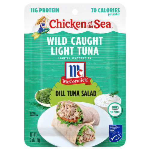 Chicken of the Sea Tuna, Light, Wild Caught, Dill Tuna Salad