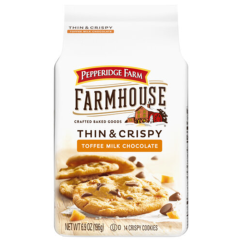 Pepperidge Farm Cookies, Toffee Milk Chocolate, Thin & Crispy