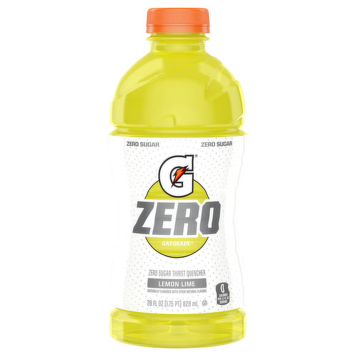 Naturally flavored with other natural flavors. 0 calories per 12 fl oz serving. Zero Sugar; Low calorie. Rehydrate. Replenish. Electrolytes to help repleneish what you lose in sweat. gatorade.com. Comments? 1-800-884-2867 or visit gatorade.com.
