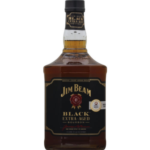 Jim Beam Whiskey, Kentucky Straight Bourbon, Black, XA