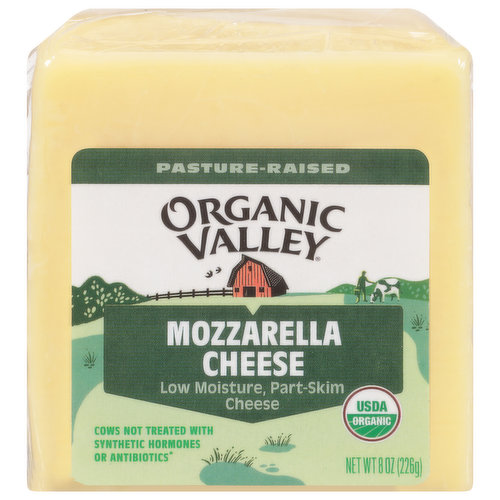 Organic Valley Cheese, Mozzarella, Part-Skim, Low Moisture
