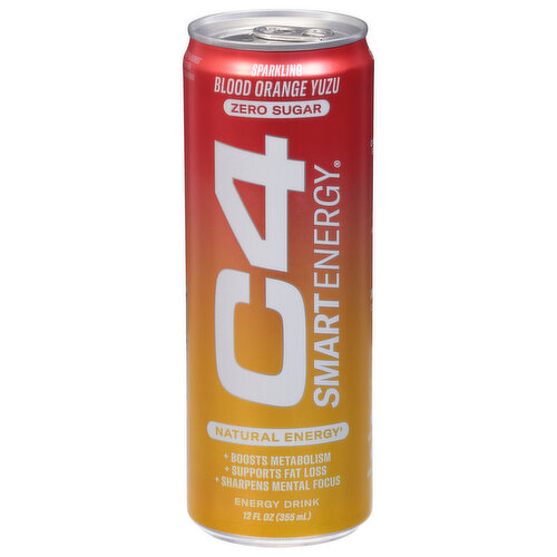 C4 Energy Drink, Sparkling, Zero Sugar, Blood Orange Yuzu