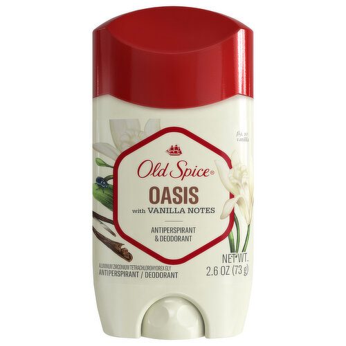 Old Spice Invisible Solid Antiperspirant Deodorant, Oasis with Vanilla Notes Scent, 2.6 oz