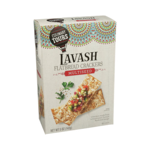 Culinary Tours Multiseed Lavash Flatbread Crackers