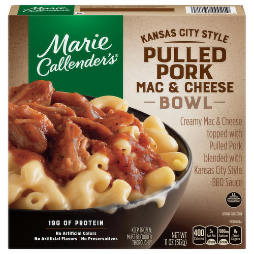 Marie Callender's Bowl, Pulled Pork Mac & Cheese, Kansas City Style
