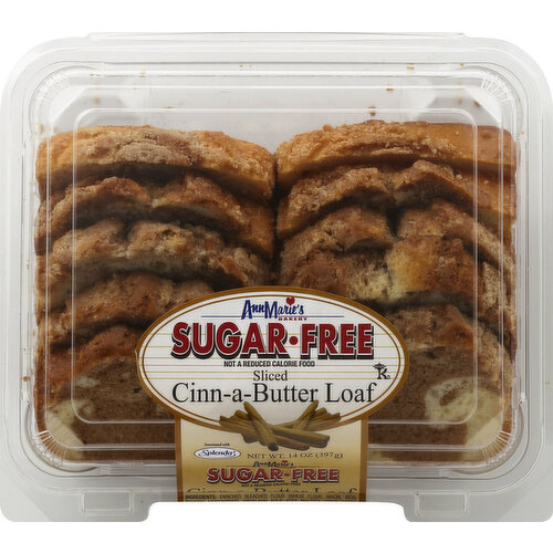 Ann Maries Cinn-a-Butter Loaf, Sugar Free, Sliced