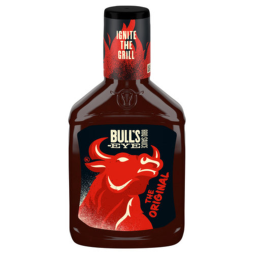 Ignite the grill. This is Bull's-Eye BBQ Sauce. Our original brew: bold, smoky and never too sweet.