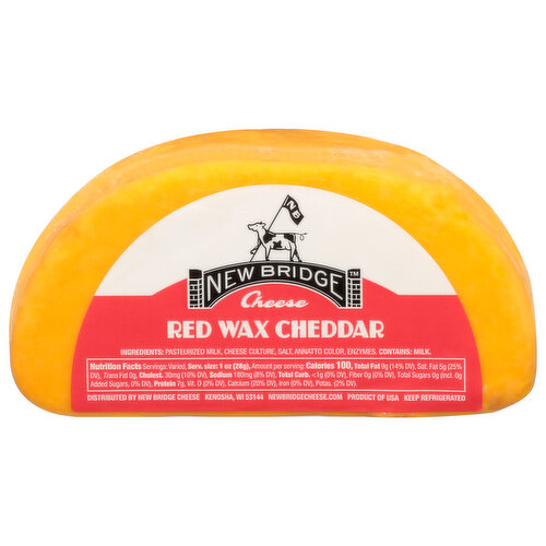 New Bridge Cheese, Cheddar, Red Wax