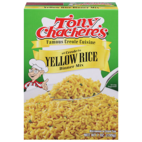 Tony Chachere's Dinner Mix, Yellow Rice, Creole