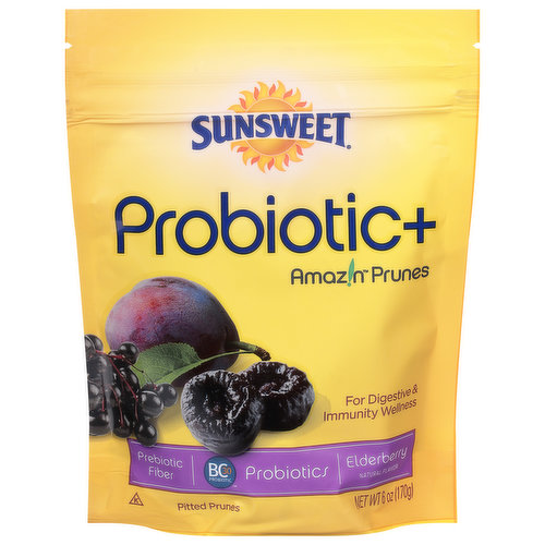 Sunsweet Prunes, Pitted, Probiotic+, Elderberry