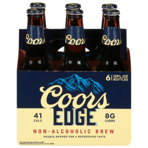 Double brewed for a refreshing taste. A non-alcoholic beer doesn't have to lose its edge, and neither should you. Double brewed for authentic taste in the Coors tradition experience a refreshing golden lager that's full on taste but not on alcohol, ensuring you'll always be in the moment. Coors recycled.