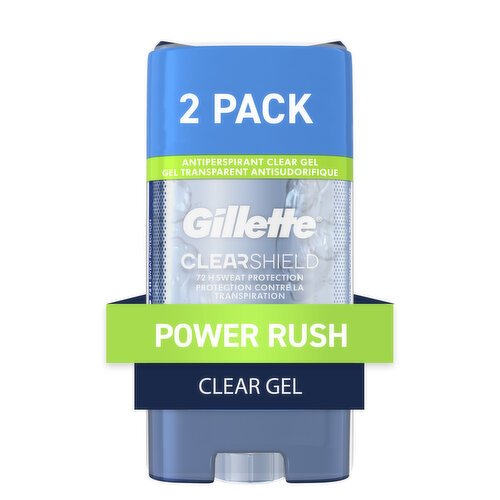 Gillette Anti-Perspirant/Deodorant, Power Rush, Great Value, 2 Pack