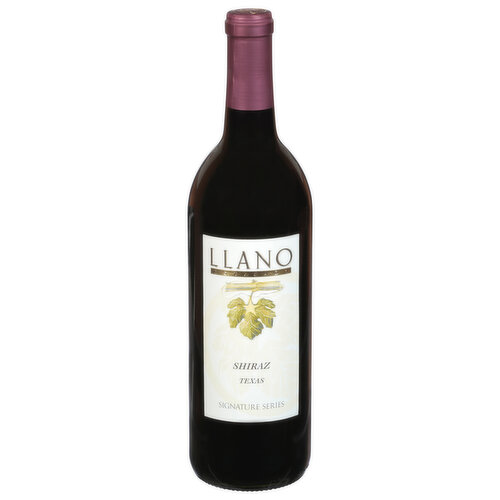 Signature series. Llano Estacada wines have won national and international acclaim and have become the pride of Texas. Taste for yourself. The premium wine with the accent of Texas. This Shiraz is a medium bodied, velvety smooth red wine. With ripe blackberry aromas and spicy jam flavors, this wine is sure to delight. Perfect with anything off the grill or your favorite pizza. Also, try serving this wine slightly chilled with fajitas and quesadillas. Jason centanni, winemarker. Gregory A. bruni VP. Winemaker. BWTX 20.