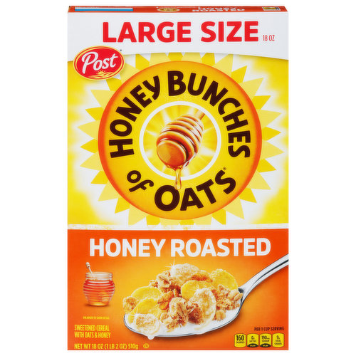 Honey Bunches of Oats Cereal, Honey Roasted, Large Size