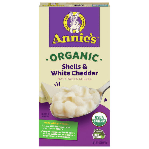 Annie's Macaroni & Cheese, Organic, Shells & White Cheddar