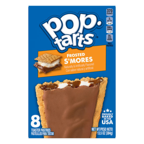 Pop-Tarts Toaster Pastries, S'mores, Frosted, 8 Pack