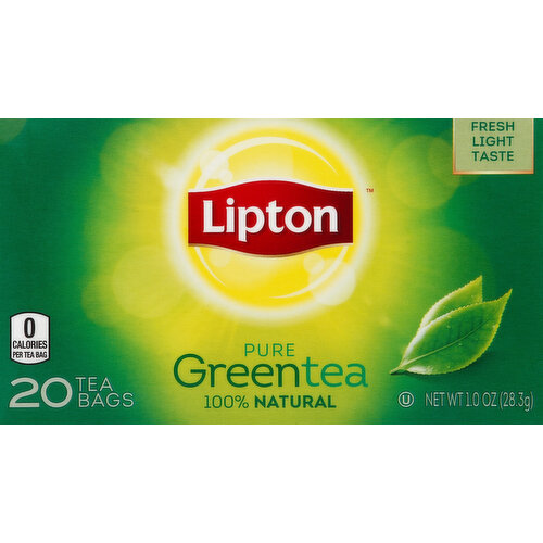Lipton Green Tea, Pure, Bags