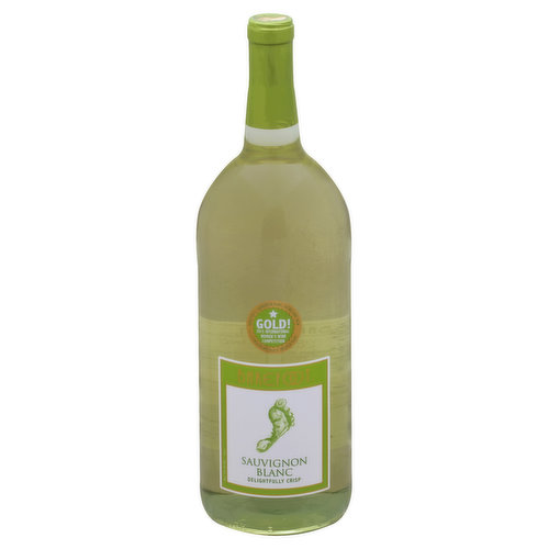 Delightfully crisp. Gold! 2015 International Women's Wine Competition: Barefoot's Sauvignon Blanc blends have won consistent quality, proven value. Barefoot Sauvignon Blanc is our driest white wine, bursting with fruit flavors of fresh pear and crisp citrus. Pack a picnic basket, find a sunny spot and uncork! Here at Barefoot, we believe wine should be more fun and less serious. Whether you're in a tee or a tux, get Barefoot and have a great time! barefootwine.com. Alc. 13% by vol. Vinted and bottled by Barefoot Cellars, Modesto, CA 95354.
