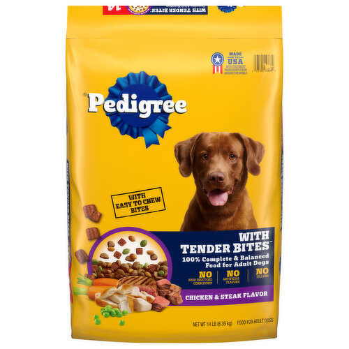 Pedigree Dog Food, Chicken & Steak Flavor, with Tender Bites