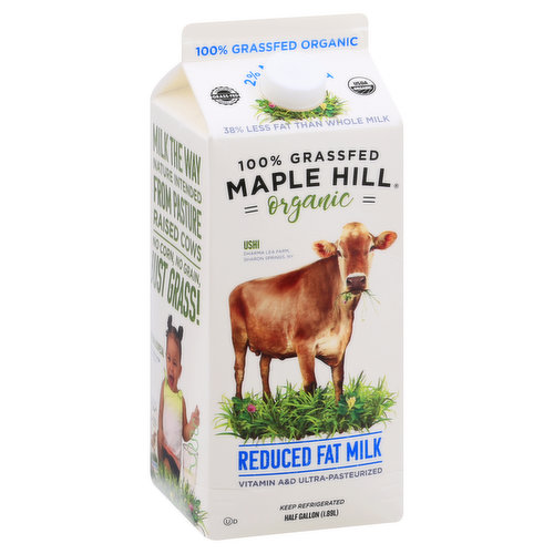 Maple Hill Organic Milk, Reduced Fat, Organic