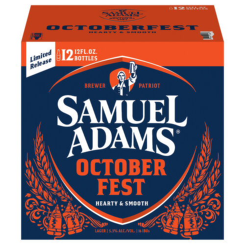 Samuel Adams Beer, Octoberfest, Hearty & Smooth, Limited Release