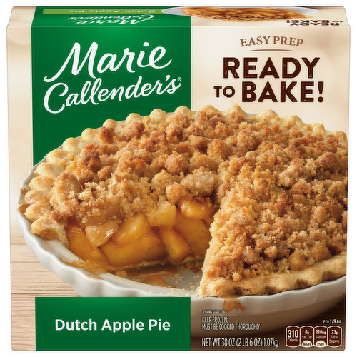 Easy prep. Ready to bake! Extra flaky pastry crust made from scratch. The perfect pie every time. With made-from-scratch crusts and delicious fruit fillings, Marie Callender's pies look and taste as great as homemade.