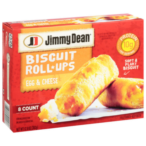 Soft & flaky biscuit. Fully cooked. All rolled up & ready to go!