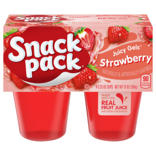 Snack Pack Juicy Gels, Strawberry