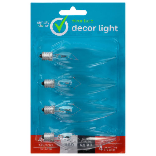 Brightness Quantity: 360 lumens. Energy Info: $4.82 Based on 3 hrs/day, 11 cents/kWh. Cost depends on rates and use. Package Info: 4-Pack. 4. Bulb Info: Indoor. Is Dimmable. Bulb Life: 1.4 years Based on 3 hrs/day. Bulb Appearance: 2850 k.