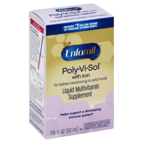 Enfamil Multivitamin, Poly-Vi-Sol, With Iron, Liquid