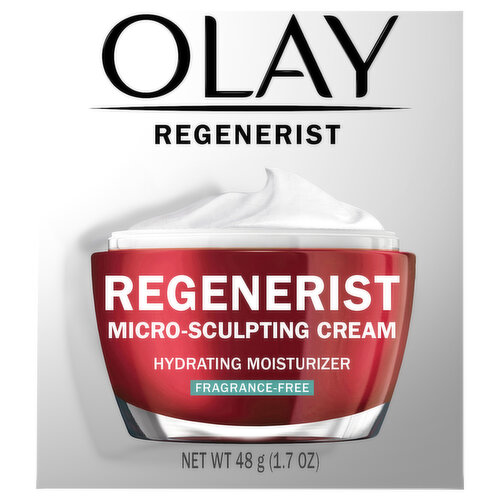 Olay Hydrating Moisturizer, Fragrance Free, Micro-Sculpting Cream