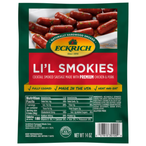 Eckrich Cocktail Smoked Sausage, Li'l Smokies
