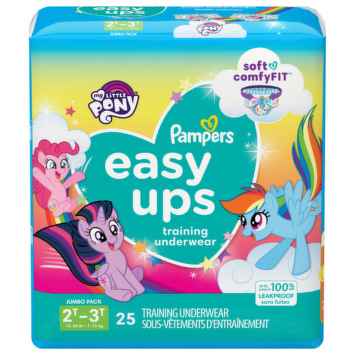 Pampers Training Underwear, 2T-3T (16-34 lb), My Little Pony, Jumbo Pack
