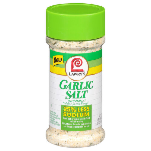 Lawry's 25% Less Sodium Garlic Salt With Parsley