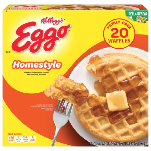 Eggo Waffles, Homestyle, Family Pack