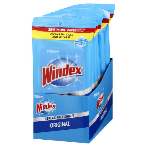 Windex Original Clean & Dust Wipes Flat Pack