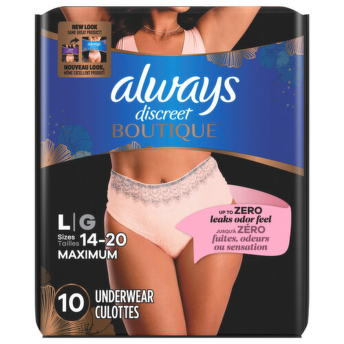 Always Underwear, Boutique, Maximum, Large