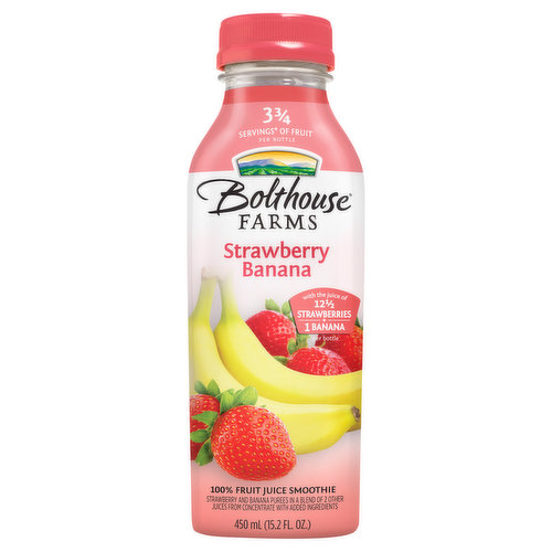 100% Fruit Juice Smoothie, Strawberry Banana