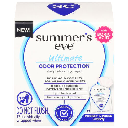 Summer's Eve Daily Refreshing Wipes, Ultimate