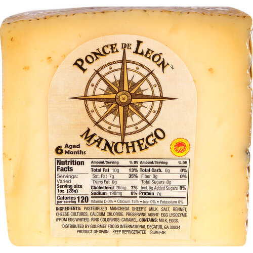 Ponce De Leon Cheese, Manchego