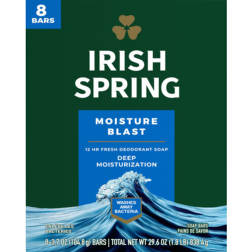 Irish Spring Soap Bars, Moisture Blast