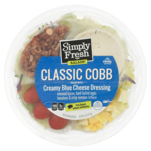 Simply Fresh Salads Classic Cobb, Salad with Creamy Blue Cheese Dressing