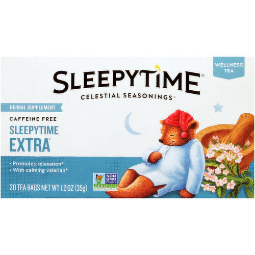 Celestial Seasonings Sleepytime Extra Caffeine Free Herbal Supplement Tea Bags