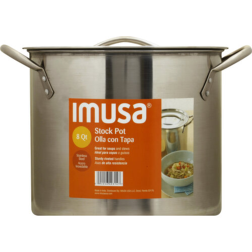 Imusa Stock Pot, 8 Quart