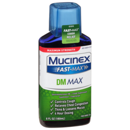 Mucinex Cough Relief, Maximum Strength, DM Max