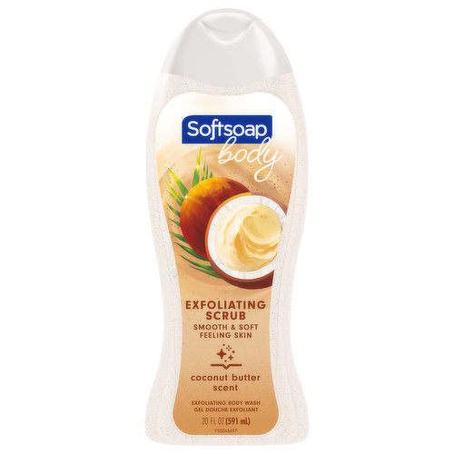 Softsoap Exfoliating Scrub, Body, Coconut Butter Scent